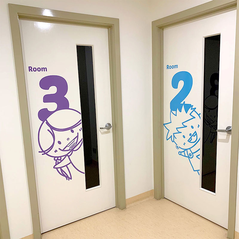 Kiddies Dental Care - Room Door Decals