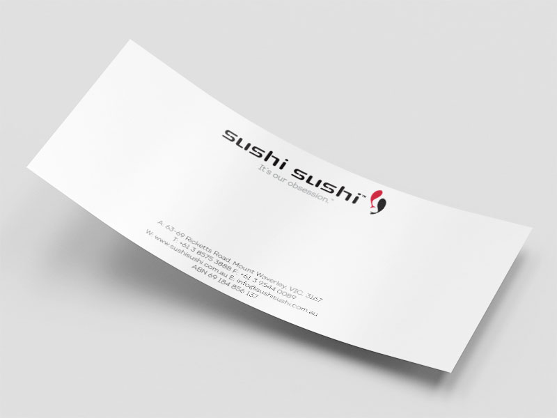 With Compliments DL Slip - Sushi Sushi
